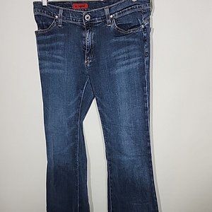 AG Adriano Goldschmied The Legend Medium Wash Low Rise Flare Jeans Size 28R/32US